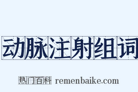 动脉注射组词是什么意思的图片